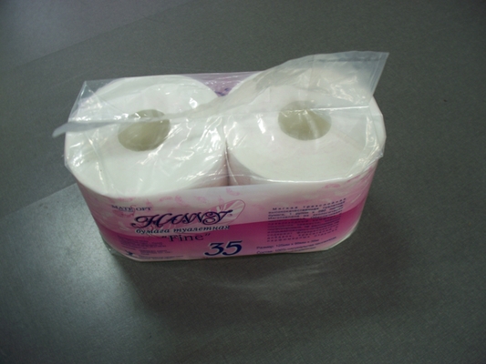 China 100g Bathroom Home Toilet Tissue Paper Roll , 2 Rolls Per Bag supplier