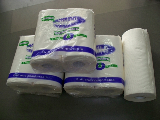 China Absorbent 2 ply Toilet Paper and Kitchen Towel Tissue of virgin wood pulp supplier