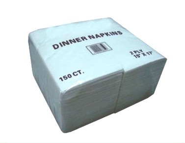 China Biodegradable Unbleached Paper Napkins White Paper Tissue 1 Ply 17gsm 33*18cm supplier