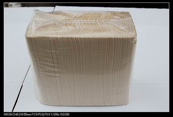 China Environmental brown kraft paper tissue / napkin / serviettes for Home / Office supplier