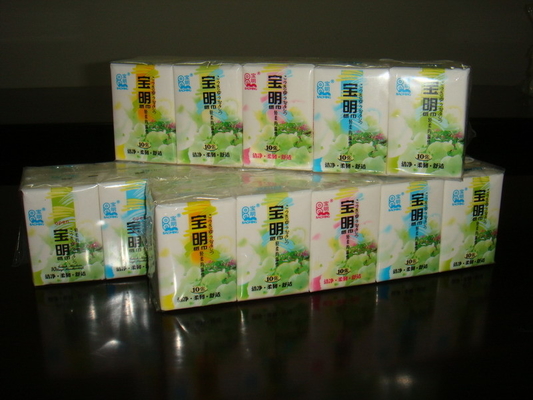 China 10 sheets Mini Pocket Tissue Packs , Customized Embossing Handkercheirf paper supplier