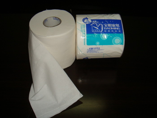 China Zero Bleaching Public Restroom Absorbent Tissue Paper Roll 16 g / ㎡ supplier