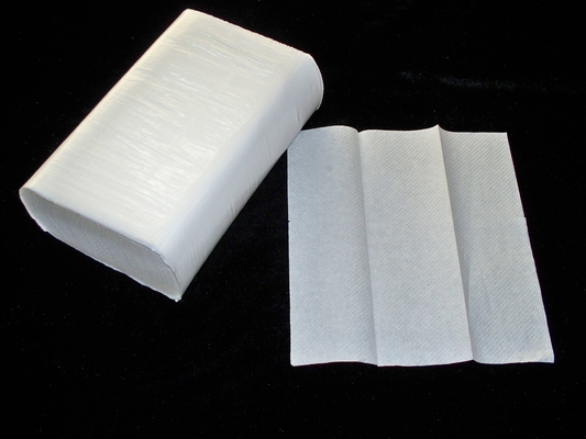 China white / bleached Single Fold Paper Hand Towels support Customised Embossing supplier