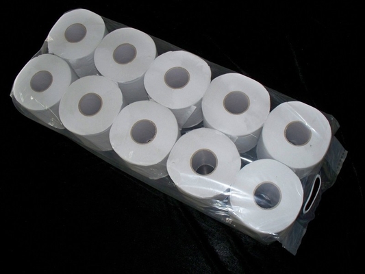 China Unbleached Primary Color Bathroom Toilet  hygienic paper , 10 Rolls Per Bag supplier