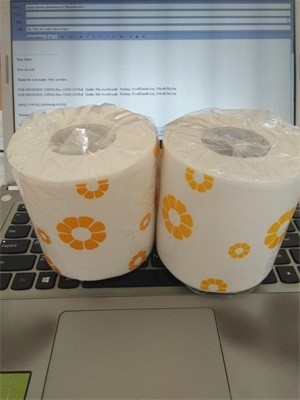 2-5 Ply  8-15cm Diameter Mixed Pulp Toilet Tissue Paper Roll dissovable in water supplier